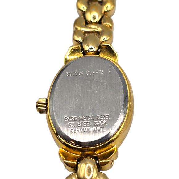 Caravelle By BULOVA Women Wristwatch White Bazel Analog Quartz Movement Gold Ton - Picture 7 of 10